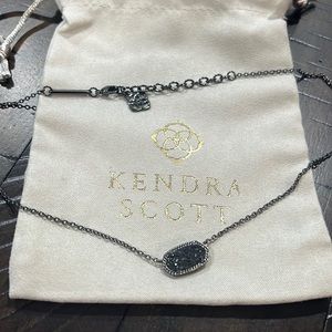 Black Elisa drusy Kendra Scott necklace